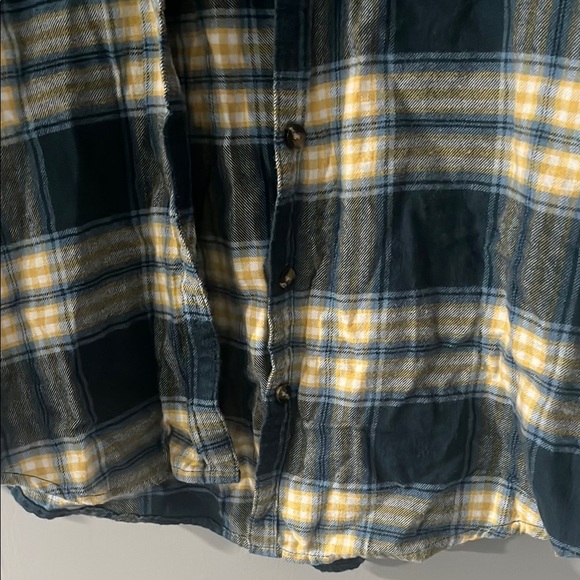Plaid Flannel Maurice’s  Shirt in Blue and Yellow - Picture 4 of 8